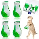 4Pcs Cat Boots for Cats Only Paw Covers Protectors New-Update Claws Shoes Paws Wound Boot Silicon Anti Scratch Cat Mittens for Bathing, Nail Clipping, Ears Cleaning, Treatment