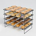 4PCS Cooling Racks for Cooking and Baking, Collapsible 4 Tiers 10"X16" Cool Batches of Cookies, Non-Stick & BPA-Free, Oven and Dishwasher Safe (Black-202)