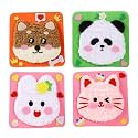 4Pcs Creative Sewing Kit for Kids, Hand Embroidery Kit for Beginners with Cute Animal Designs, Stitching Kit for Children, Fun DIY Craft Activity for Skill Development (Pink Pink)