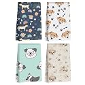 4 Pcs Cute Dog Kitchen Towels, Whimsical Decorative Dish Cloth Tea Towel