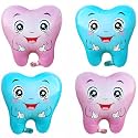 4Pcs Cute Tooth Balloons for Baby Full Moon Party/Dentist Dental Graduation Party Decor/Teeth Theme Supplies/Children's Oral Health Education Activity/Dental Student Graduation/Tooth Clinic Decor
