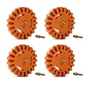 4PCS Decal Remover Eraser Wheel Tool Kit with Drill Adapter, 4 Inch Rubber Adhesive Remover Wheel for Removes Car Stripes Vinyl Tapes and Graphics, Rubber Wheel Decal Remover for Cars, RV, Boats