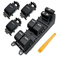 4PCS Driver & Passenger Window Switch Set Ice Blue Backlight & Auto Up/Down