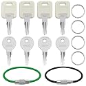 4Pcs G391 RV Keys + 4 Pcs CH751 Key with Wire Chain,CH751 RV Keys for Camper Door Lock T-Handles Shells Tool Boxes, G391 Compatible with Glo-Bally Linked Standard Door Locks for RVs, Campers, Trailers