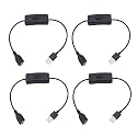 4Pcs Inline Cord Switch, AC120V 1A On/Off LED Light Switch Controller Suitable for Bedroom Table Lamps LED Desk Lights