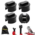 4PCS Jack Pad Adapter for BMW & Mini, Pinch Weld Frame Rail Protector, Floor Jack Rubber Pads with Storage Bag, Jack Stand Puck Adapter Compatible with BMW 1 2 3 4 5 6 Series (Crescent Type)