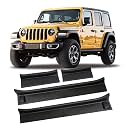 4PCS for Jeep Gladiator Door Sill Guards Kit for 2018-2026 Jeep Wrangler Accessories Door Entry Guard Protector for 2020-2025 Jeep Gladiator JT Accessories Car Door Sill Protector for Jeep Wrangler JL