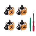 4pcs Joystick Replacement for PS4 Controller, Precision Accurate Thumbsticks Analog Part Stick Drift Fix Repair Kit for PS4 Xbox One Controllers