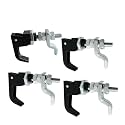 4PCS Lift and Turn Latches and Compression Latch, Adjustable Grip Handle Rotation 360 Black