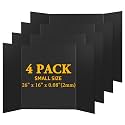 AKONEGE 4PCS Black Trifold Poster Board 26"x16" for Display &amp; Presentation