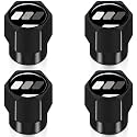 4Pcs Metal Aluminum Alloy Car Tire Valve Stem Caps Cover for Toyota Tacoma 4Runner Tundra Rav4 Highlander Accessories for Men Women CapsGray-Black