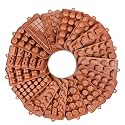 AM Bakers 4Pcs Mix Design Flexible Silicone Food Grade Different Shapes Chocolate Mould for Jelly Candies Chocolates Ice Making (Brown, Random Design) - Combo of Set of 4 Pcs