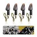 4PCS Motorcycle Turn Signals,12V 14LED Motorcycle Lights Turn Signal Assembly with Bright Amber Lamp,Universal Front/Rear Motorcycle LED Lights Compatible with Yamaha Honda