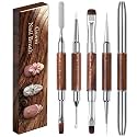 4Pcs Nail Art Brush Set Dual-Ended for Builder Gel & Liner
