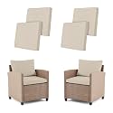 4Pcs Outdoor Cushion Covers Stretch Patio Cushion Covers Sofa Cushion Cover