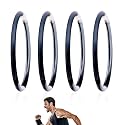 Lyreh 4pcs Patellar Tendon Support Strap, Patella Band (Black White Mix)