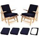 4Pcs Patio Cushion Covers,Outdoor Stretch Cushion Covers,Washable