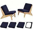 4PCS Patio Cushion Covers,Patio Furniture Couch Seat Slipcovers，Washable Furniture Protector, Replacement for Sofa Sectional Chair