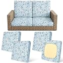 4Pcs Patio Cushion Covers Stretch Outdoor Furniture Protector Slipcovers