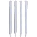 4PCS Plastic Touch Screen Pen Stylus Portable Pen for 3DS Game Console Stylus Pen (White)