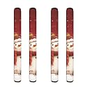 4pcs Red Snowman Refrigerator Door Handle Covers Christmas Decor