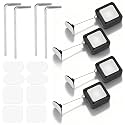 4Pcs Retractable Remote Control Tether, Remote Control Leash Holder Kit Includes Wrench and Adhesive Pads for Phones, TV Remotes | Securely Attach Streaming to Prevent Misplacement