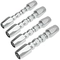 4PCS Reusable Hydraulic Hose Field Repair Kit, 1/2'' 3/8'' 1/4'' for Hydraulic Hose Crimper Fittings Size #08#06#06#04
