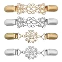DEVPSISR 4pcs Shirt Dress Cardigan Clip,Women Sweater Shawl Clips for clothing