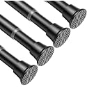 4Pcs Spring Tension Curtain Rod, Black Tension Rod 30-62 Inch