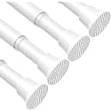 4Pcs Spring Tension Curtain Rod, White Tension Rod 16-36 Inch