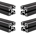 4PCS T Slot 4040 Aluminum Extrusion Profile 78.7'',European Standard Anodized Linear Rail for 3D Printer Parts and CNC DIY 2000mm Black