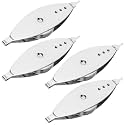 4Pcs Silver Metal Tatting Shuttle Kit for Beginners with Bobbin Supplies, Premium Iron Needle Shuttles for Household Knitting, Sewing Accessories, and Vintage Lace Making Craft Projects