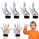 4Pcs Thumb Sucking Guard Gloves Kids Chewy Compression Gloves Kids Stop Thumb Sucking and Finger Biting for Ages 5-13 (Dinosaur 02)