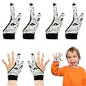 4Pcs Thumb Sucking Guard Gloves Kids Chewy Compression Gloves Kids Stop Thumb Sucking and Finger Biting for Ages 5-13 (Dinosaur 01)