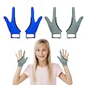 4Pcs Thumb Sucking Guard Gloves Kids Chewy Compression Gloves Kids Stop Thumb Sucking and Finger Biting for Ages 5-13 (Blue+Grey)