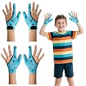 4Pcs Thumb Sucking Guard Gloves Kids Chewy Compression Gloves Kids Stop Thumb Sucking and Finger Biting for Ages 5-13 (Blue Shark)