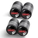 4pcs Tire Valve Stem Caps, Compatible with GMC Series Stem Cap Universal Car Air Cover Car Accessories for Cars, SUV, Truck, Motorcycles Black