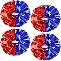 4Pcs Upgraded 12inch Metallic Cheerleading Pom Poms, HOLENGS Cheerleader Pompoms Cheer Poms for Kids Adults, Cheering Squad Pompoms for School Sports Games Dance Party
