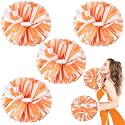 4Pcs Upgraded 12inch Metallic Cheerleading Pom Poms, HOLENGS Cheerleader Pompoms Cheer Poms for Kids Adults, Cheering Squad Pompoms for School Sports Games Dance Party
