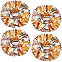 4Pcs Upgraded 12inch Metallic Cheerleading Pom Poms, HOLENGS Cheerleader Pompoms Cheer Poms for Kids Adults, Cheering Squad Pompoms for School Sports Games Dance Party