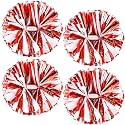 4Pcs Upgraded 12inch Metallic Cheerleading Pom Poms, HOLENGS Cheerleader Pompoms Cheer Poms for Kids Adults, Cheering Squad Pompoms for School Sports Games Dance Party