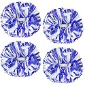 4Pcs Upgraded 12inch Metallic Cheerleading Pom Poms, HOLENGS Cheerleader Pompoms Cheer Poms for Kids Adults, Cheering Squad Pompoms for School Sports Games Dance Party