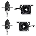 4PCS Upper and Lower Latches&Hood Release Latch,for Driver&Passenger Side