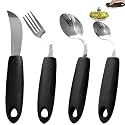 4Pcs Weighted Parkinsons Adaptive Utensils for Hand Tremors (Right-Handed)