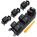 4PCS Window Switch Set Ice Blue Backlight OEM Replacement w/Free Pry Tool
