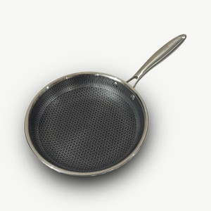 4tens stainless steel honeycomb frying pan non-stick pan fry pan 26 cm diameter 15 l capacity stainless steel non-stick induction bottom