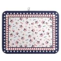 4th of July Dish Drying Mats for Kitchen Counter Patriotic Independence Day Kitchen Dishes Dryer Pad Stars Absorbent Dish Mat Microfiber Washable Foldable Reusable Large 18x24 in