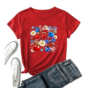 4th of July Floral American Flag Tank