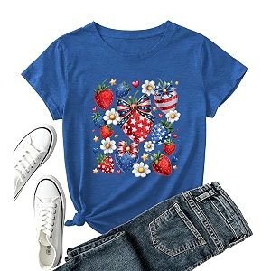 4th of July Floral American Flag Tank