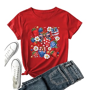 4th of July Floral American Flag Tank